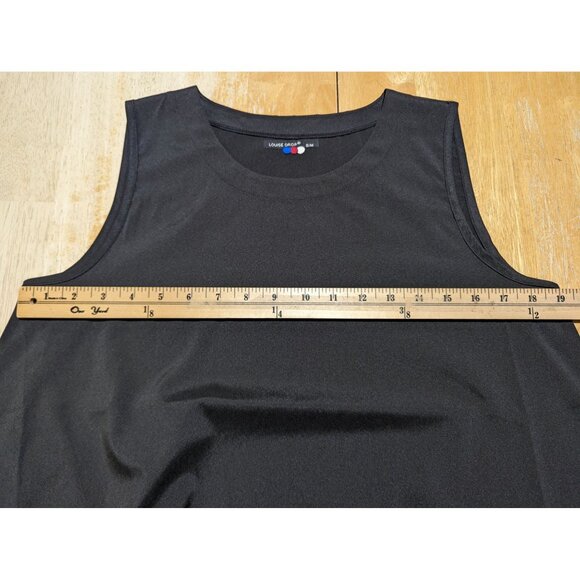 LOUISE OROP sleeveless minimalist casual trapezoid black‎ dress size S / M - Picture 13 of 16